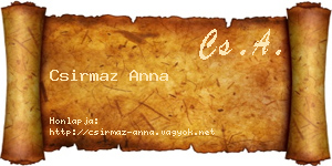 Csirmaz Anna névjegykártya